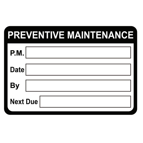 2x3 inch 200 PCS Preventive Maintenance Stickers for Machines and