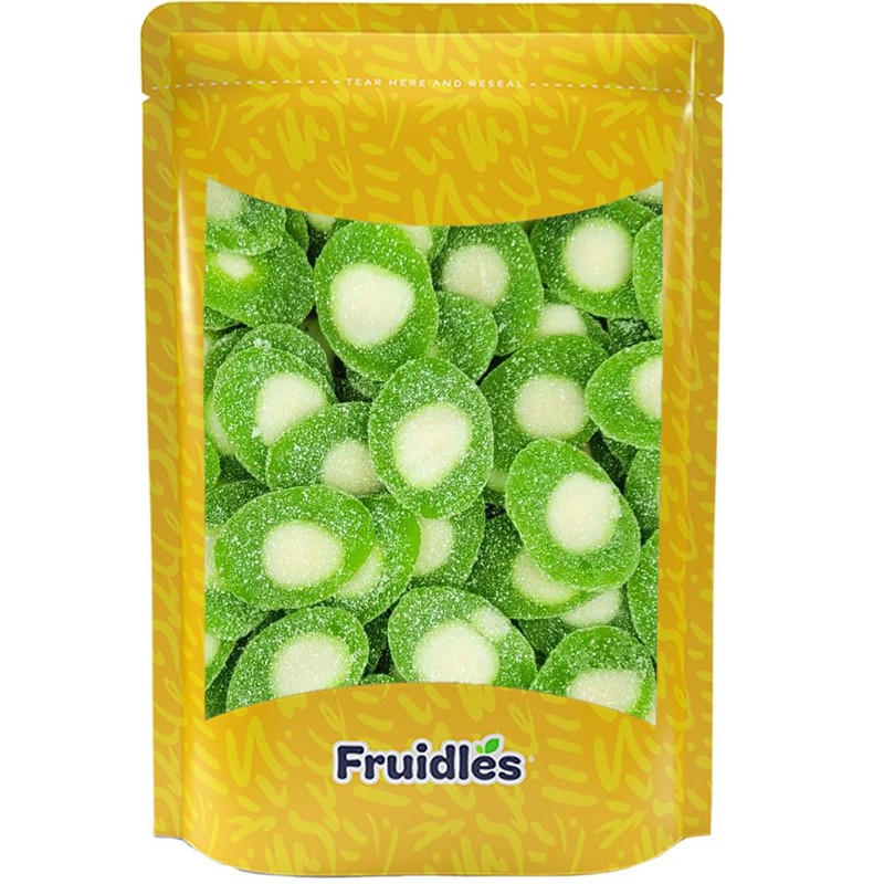 Fruidles Sour Kiwi Slices, Soft Chewy Gummy Candy, Fat-Free (4.4