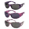Edge I-Wear Wrap Style Purple Camo Design Sunglasses for Women