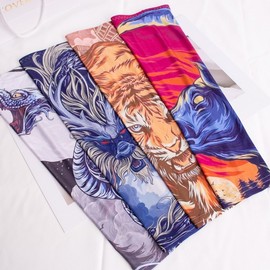 Men's UV Protection Ice Silk Print Summer Breathable Arm Sleeves XL/Rabbit 5ea