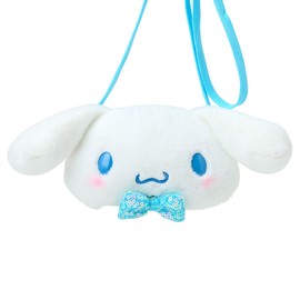 Sanrio 638544 Face Shaped Neck Coin Case, Cinnamoroll, Cotton, Polyester, PVC Wallet, Ages 3 and Up