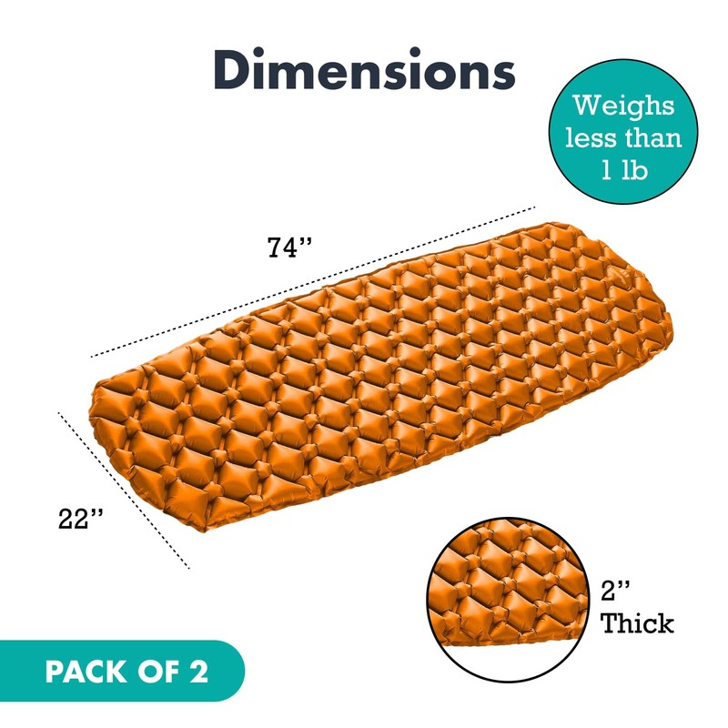 Sleepingo Inflatable Mat for Camping - Pack of 2 -