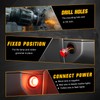 BJZ 3/4" Strobe+Marker Dual Function Red Round Trailer LED Side