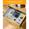 15 PCS Clear Plastic Drawer Organizers and Dividers, 4 Sizes