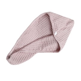 Baluue 1pc Ultra Absorbent Waffle Hair Towel Fast Drying Hair Wrap for Shower Travel Lightweight Drying Towel for Home Use