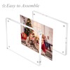 4x4 Clear Picture Frame, Double Sided Acrylic Photo Frames with