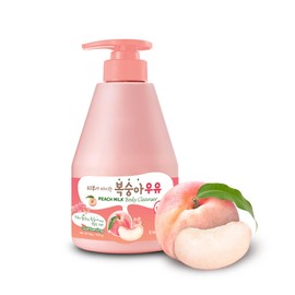 Kwailnara Peach Milk Body Wash – Korean Body Wash with Peach Extract for Clear and Bright Skin 560 g / 19.75 oz.