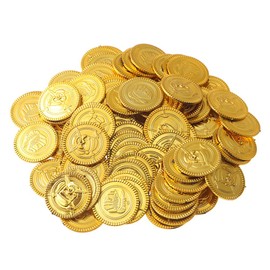 150 Coins/Play for Children Pirate Coins for Pirate Party | Fake Money Toy | Pirate Treasure Gold coins/Toys Party Bag After Children's Birthday/Birthday Gift/Beyond Dreams, 3.5cm