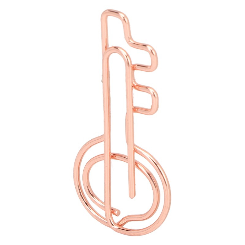 100Pcs Paper Clip Metal Rose Gold Color Urheen Design Paperclip