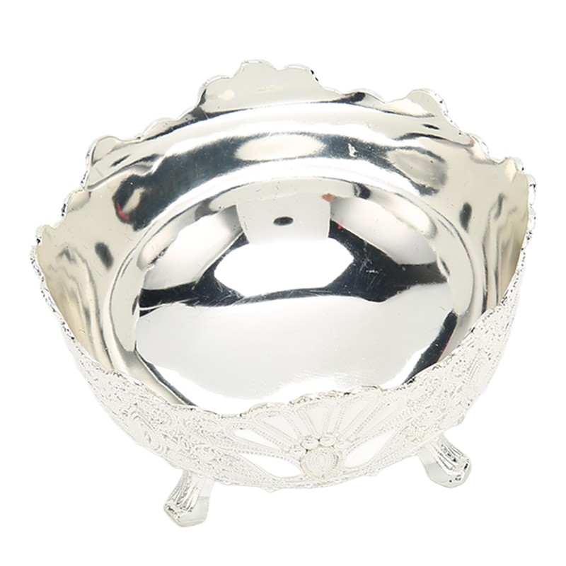 Serving Bowl European Style Retro Elegant Alloy Fruit Bowl for