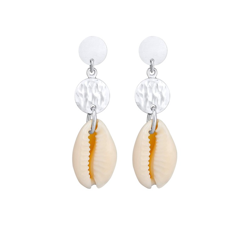 Elli Women's Pendant Earrings Kauri Shell Sea Plate in 925