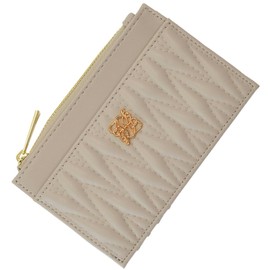 Alto Rose Fragment Case, IC Card, Quilting, Pass Case, Beautiful, Adult, Cute, Mini Wallet, Rosia, beige, (greige)