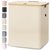 BALEINE Laundry Hamper with Lid, Tall Laundry Baskets with Bamboo