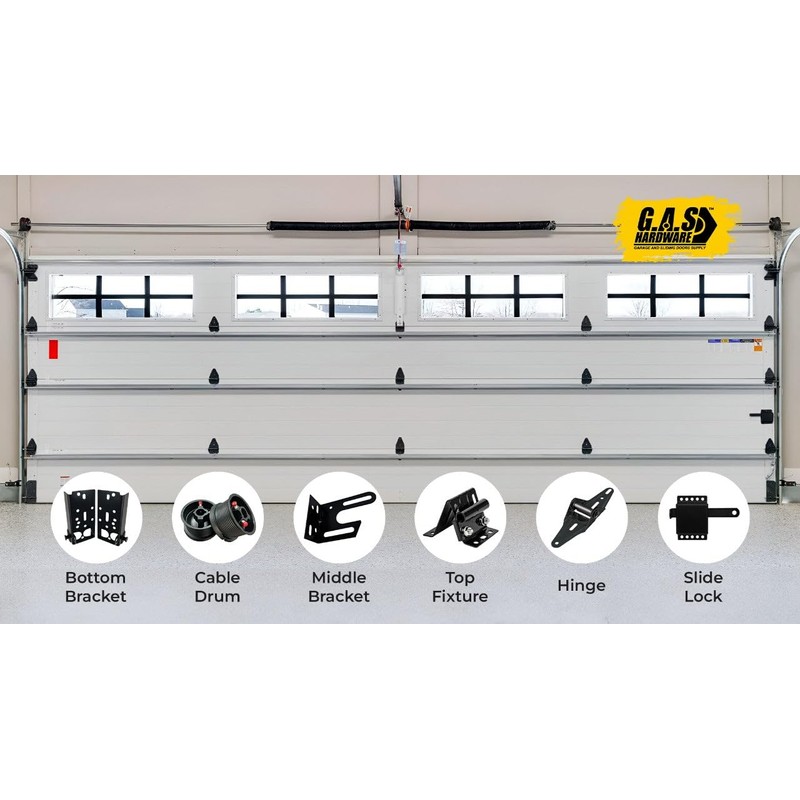 Garage Door Hinge #1 – Black Powder-Coated Steel Replacement Hinge
