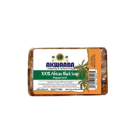 AKWAABA African Black Soap (4oz) (Peppermint)