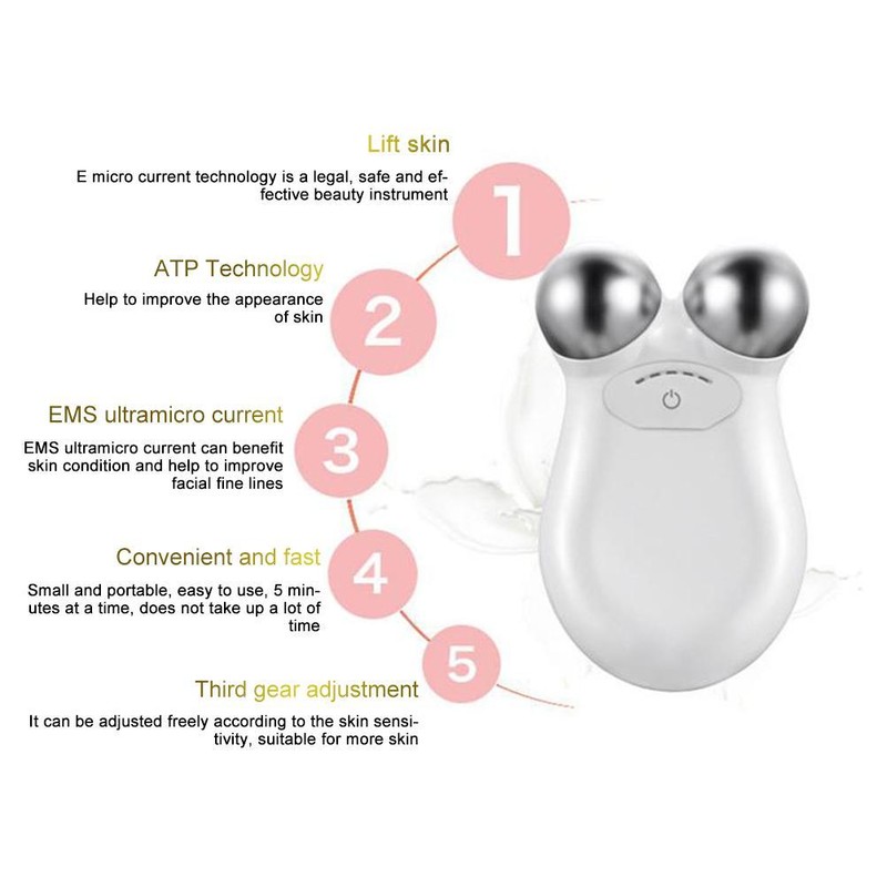 Microcurrent Electric Facial Massage Device Face Lift Beauty Machine Skin