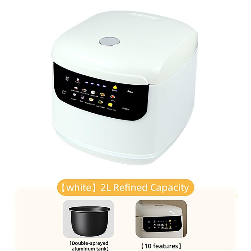 2L Mini Protable Rice Cooker,5 Cups Cooked/3 Cups Uncooked, 400W