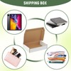 9"x6"x2" Shipping Boxes Set of 2, White Corrugated Cardboard Box