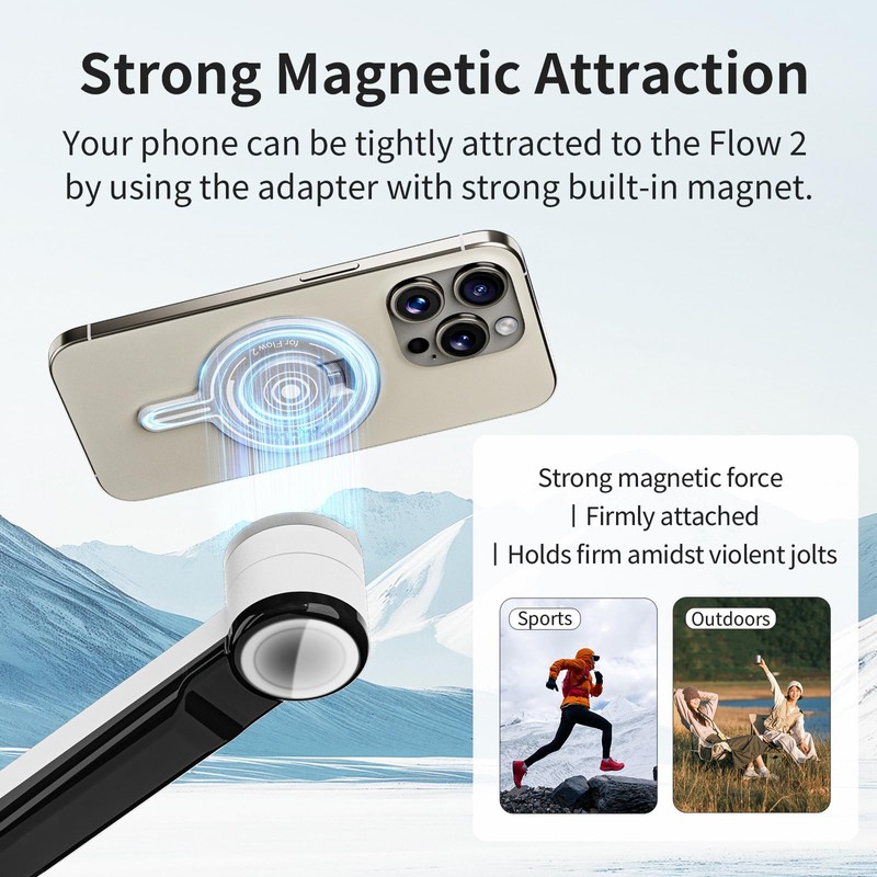 SZZCNOX Magnetic Safe Adapter Compatible with Insta360 Flow 2 Pro,