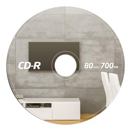 Tellegloww Acrylic Cd Mirror 24 x 24 Inch Cool Music Decor Cute Mirror Round Cd Funny Christmas Music Room Decor Wall Disco Disk for Girlfriend Gift Living Room Bedroom Home Party Favors