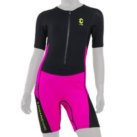 DYNAMICNORD - Neoprene/Lycra Shorty - Designed in Germany - Lightweight Water Sports Shorty for Children Made of 2 mm Neoprene with Lycra for Cold and Sun Protection (Pink/Black, 116)