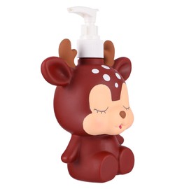 Hemoton 300 ml Bottles Soap Dispenser Cute Reindeer Pump Vacuum Bottles Reusable for Children Liquid Soap Shampoo Lotions Hands Dispenser Bathroom Kitchen