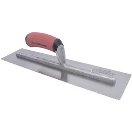 MARSHALLTOWN 16" x 4" Notched Trowels, Flat-V Notch Shape, X/Y/Z-Notch Sizes, Three-Sided Blade, Made in the USA, DU656SD