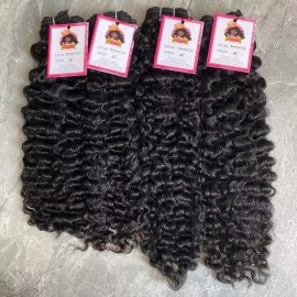 Italy Deep Curl Unprocessed Straight Water Body Natural Wavyindian Human Hair Bundles Burmese Curly for Hair Wholesalestyle: 1 bundle Pixie curly, color: Natural black, Stretched Length: 14 in