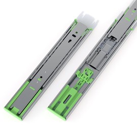 FivePears 1 Pairs 10 Inch Heavy Duty Soft Close Drawer Slides, 150 Lb Load Capacity Full Extension Ball Bearing Side Mount Drawer Runner, Rv Tool Box Kitchen Cabinet Drawer Self Closing Glide Rails