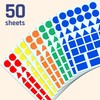 Pack of 1800 - Stickers Geometric Stickers Shapes Labels (Circle,