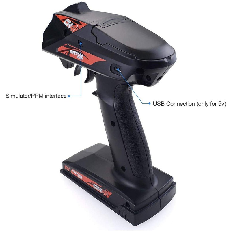 Fasizi 2.4G RC Car Controller 4 Channel Digital Radio Remote