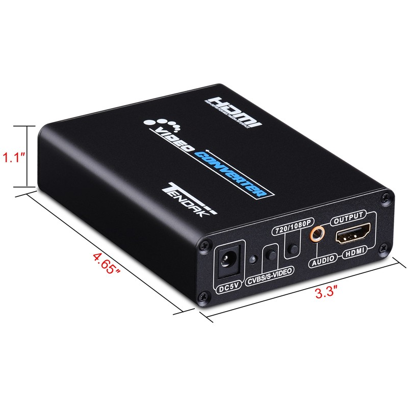 Tendak Composite S-Video AV RCA CVBS to HDMI Adapter N64