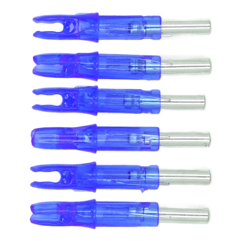 6Pcs Lighted Arrow Nocks High Visibility High Light Transmittance Waterproof