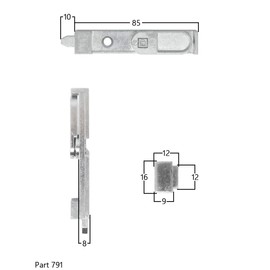 Mila Finger Operated French Door Shoot Bolt Small Type