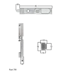 Mila Finger Operated French Door Shoot Bolt Small Type