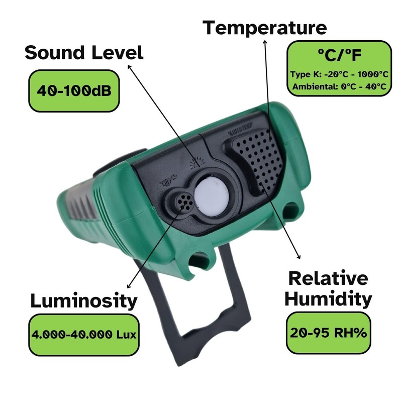 KPS -MT490 Digital Multimeter with Temperature, Relative Humidity, Sound Level