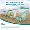 Bliss Hammocks Folding Beach Chair, Backpack Recliner with Canopy, Palm