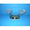 ITC *12 VOLT RV DUAL CEILING LIGHT POLISH BRASS FROSTED