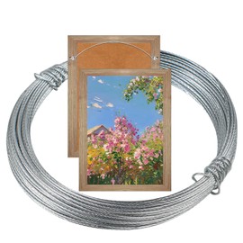 Romeda Picture Wire, 65.6 Feet Picture Hanging Wire, Hanging Wire for Picture Frame, Billboards, Artwork, Mirror, Warning Signs, Flowerpots, Lamps