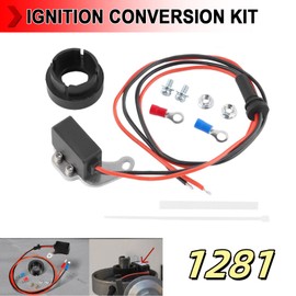 1281 Electric Ignition Conversion Kit Fit for Ford/Mercury/Lincoln 260 289 302 351 352 390 427 V8 8 Cylinder 1957-1974, Ignitor Distributor Module Kit Replacement