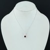 GEMKORA Real Garnet Crystal Pendant Necklace, Natural Gemstone, Birthstone Crystal,