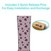 THAZEE 18mm Quick Release Leather Watch Band (Purple Ladybugs) Replacement