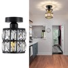 Ruibutrade Black Hallway Light Fixtures, Modern Semi Flush Mount Ceiling