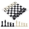 GETORIUM Tournament Chess Set: Portable and Professional Set with Travel Portable Plastic Tube Roll. Plastic Staunton Chess Pieces, Foldable Vinyl Chess Board. (Black Board, 13X13IN)
