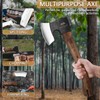 14.4" Hatchet, Camping Hatchet, Hand Forged Axe with Sheath, Bushcraft