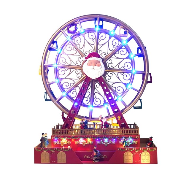 Skyant Christmas Rotating Ferris Wheel with LED Lights, 18" Big