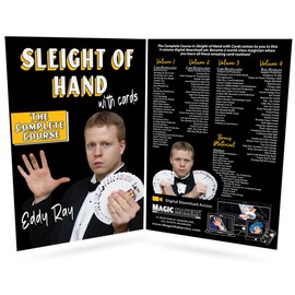 Magic Sleight of Hand Kit Complete Course with Bicycle Fanning Deck & Slydini Silks