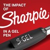 Sharpie S-Gel Gel Pens, Pearl White Body, Black Ink, Medium