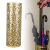 Metal Round Umbrella Stand, Hollow Design, Premium Craftsmanship, Compact Design,