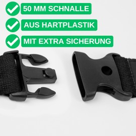 Your Day Mate Black Hard Plastic Buckle with Safety Buckle Click Fastener Button Lock Replacement Waist Strap Backpack Buckle, black